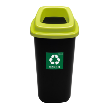 Sort Bin 28 litres for sorting GLASS, green lid (k/8)