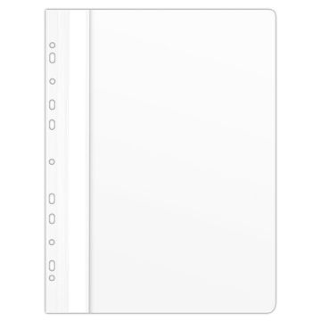 Report File DONAU, PVC, A4, hard, 150/160 micron, perforated, white