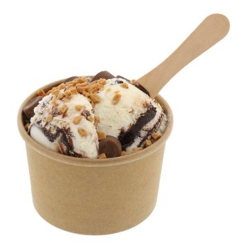 Pojemnik papierowy na lody 100ml KRAFT śr.74xh.37mm op. 50 sztuk