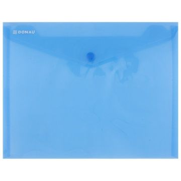 Envelope Wallet DONAU press stud, PP, C5, 180 micron, blue