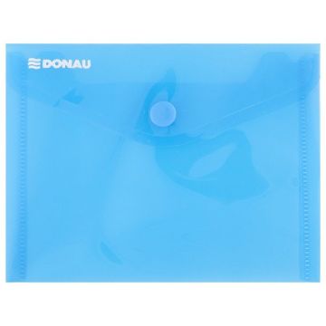 Envelope Wallet DONAU press stud, PP, A6, 180 micron, blue