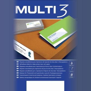 Universal Labels MULTI 3, 64. 6x33. 8mm, rectangle, white 100 sheets