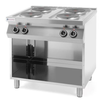 Kuchnia elektryczna 4-płytowa Kitchen Line na podstawie otwartej - kod 226223