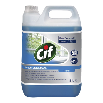Cif Glass & Multi Surface Cleaner 5L - Preparat przeznaczony do mycia powierzchni szklanych i powierzchni zmywalnych