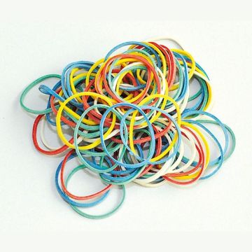 Gumki recepturki Q-CONNECT, 250g, średnica 25mm, mix kolorów