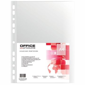 Koszulki na dokumenty OFFICE PRODUCTS, PP, A4, groszkowe, 45mikr., 100szt.