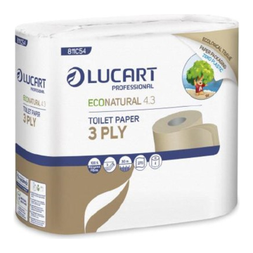 EcoNatural 4.3 LUCART toilet paper 30m, 3W, op.4rol. (bag./14)