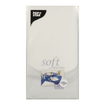 Obrus PAPSTAR Soft Selection 120x180 biały włóknina