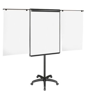 Flipchart Easel BI-OFFICE, 70x102cm, Magnetic Dry-wipe Board with Extending Display Arms