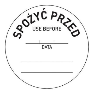 Naklejka food safety – „spożyć przed”