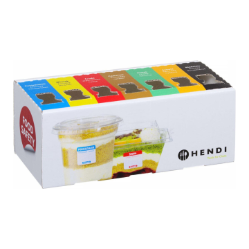 Set of reusable Food Safety labels for each day of the week with dispenser, 240x80x(H)100mm