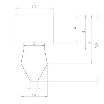 Silicone for frames/matrices T 5,5x3,8mm do RK 1900