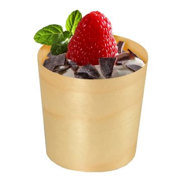 FINGERFOOD - pucharki okrągłe śr.4,5xh.4,5cm drewniane op. 50 sztuk