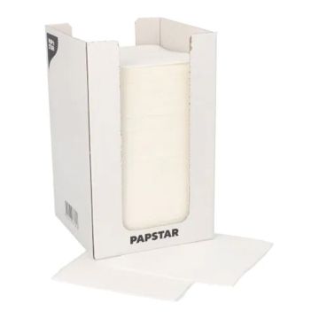 20x20 2W cocktail napkins, 1/4 white, pack of 100 in a dispenser