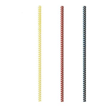 Słomki papierowe 6mm dł.20cm ZigZag MIX op. 100 sztuk