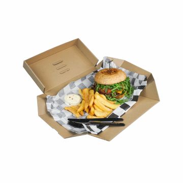 Pudełko BURGER XL zestaw 13x26x10cm brązowe, op.100szt. TnG