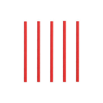 Paper straws, diameter 7 mm, length 15 cm, red, pack of 200 (k/8)