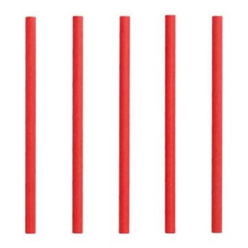 Słomki papierowe śr.7mm dł 15cm czerwone op.200szt. (k/8)