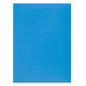 Elasticated file OFFICE PRODUCTS, cardboard, A4, 300gsm, 3-flaps, light blue