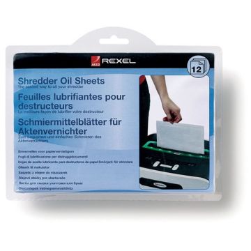 REXEL lubrication sheets, for shredders, 12 pcs