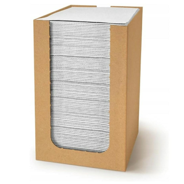 20x20 Airlaid Cocktail Napkins, 1/4 White, Pack of 100 (8 packs)
