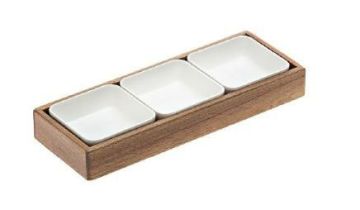 Akacja - ekspozytor z wkładami z melaminy 31,5x11,5xh.4cm