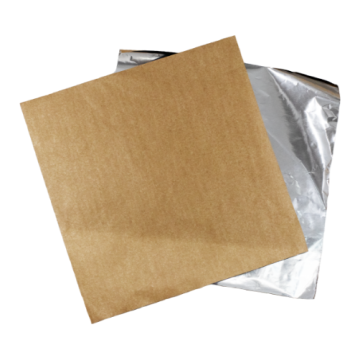 Arkusze aluminiowe 30x30cm op.1000szt. papier brązowy+aluminium, gramatura 55g/m2, 4,92 kg. TnP (55088)