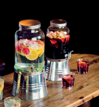 BIG JARS duży słój na napoje 6L, kranik ocynkowana podstawa, cena za 1 sztukę