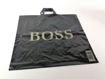 Carrier bags LDPE - handle 50 x 50cm BOSS BLACK reusable 50 micron, 25 pieces