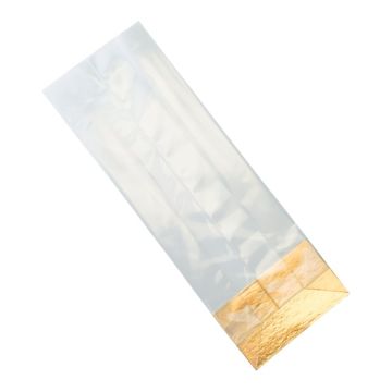 Tea bags PP block 70x40x200, 50pcs + gold cardboard insert