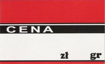 Cena laminowana duża A8 kolor -czerwony