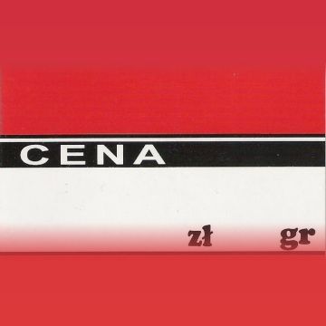 Price laminated large A8 colour - red