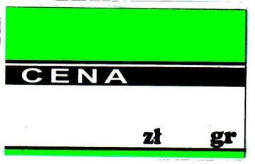 Cena laminowana duża A8 kolor -zielony