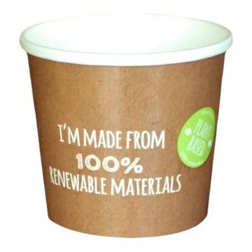 Pojemnik pap. 470ml PLANT PE FoodToGo 16oz, op. 25szt , śr. 97mm
