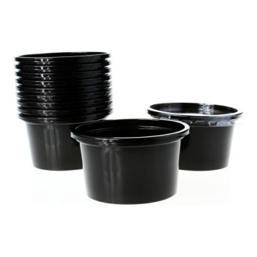 Saucepan fi.70,3mm PP (POT75N) 80ml op.100pcs. (k/10) black, MULTI-USE