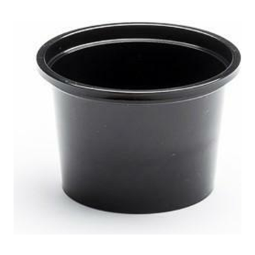 Saucepan fi.70,3mm PP (POT100N) 100ml op.100szt. black (k/10) REUSEABLE