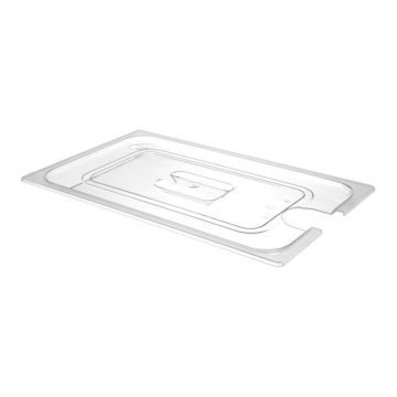 Lid for GN1/1 polycarbonate containers with cut-out for sous vide