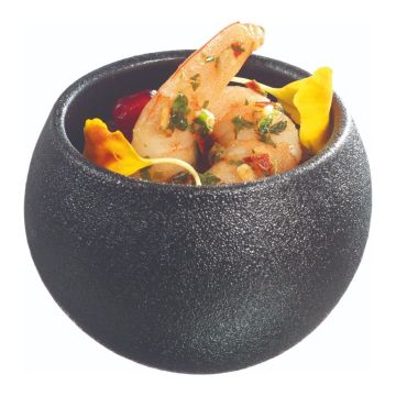 Finger food porcelana pucharek okrągły fi.57mm czarny, op.12szt. (k/12)