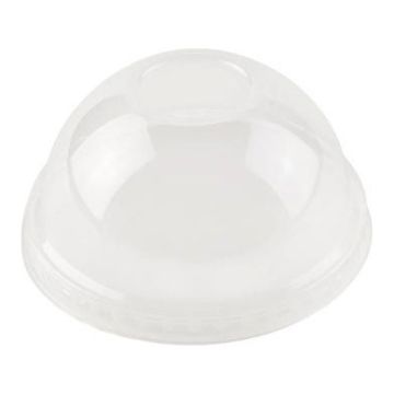 Dekiel PLA wypukły, biodegradowalny, z dziurą na słomkę fi97mm op. 50 sztuk