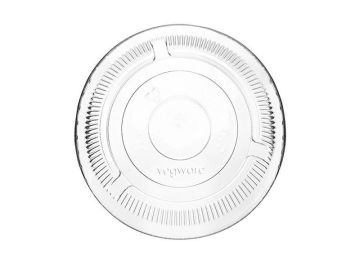 Dekiel do kubka PLA płaski bez otworu śr.96mm VEGWARE, biodegradowalny op. 50 sztuk