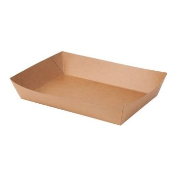 Brown tray 22.5x16.5x3 750ml op.250pcs. (k/2) DSP