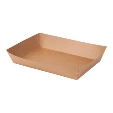 Brown tray 22.5x16.5x3 750ml 600pcs.