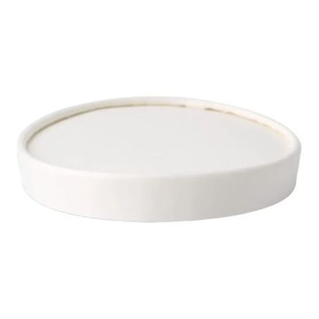 Paper white lid for ice cream cup diameter 92mm pack of 50 pcs.(box/20)
