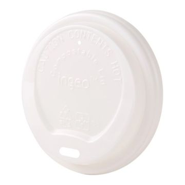 Lid for cups 80mm C-PLA white, 50pcs";biodegradable (20)"