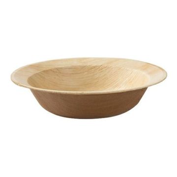 Bowl of palm leaves round 14cm deep, Palmware®, 25 pieces