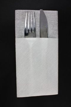 Etui pocket Airlaid Grey 40x40cm op. 25 sztuk