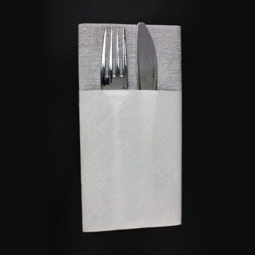 Etui pocket Airlaid Grey 40x40cm op. 25 sztuk