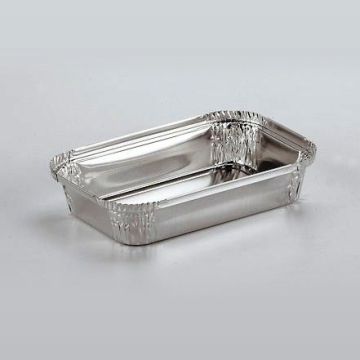 Aluminum foil tray 310 ml rectangular – for closing, baking and catering