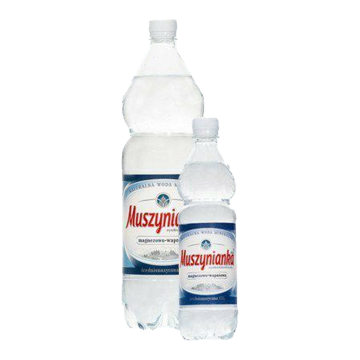 Water MUSZYNIANKA 1,5L highly mineralized medium-saturated CO2 packet 6 szt