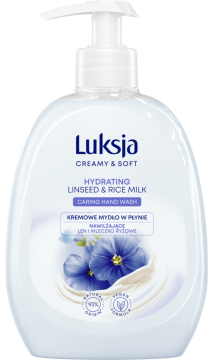 LUKSJA Hydrating Linseed & Rice Milk 500ml - creamy hand soap